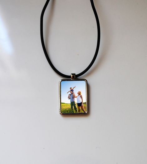 Personalised Rectangle Pendant with Cord