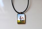 Personalised Rectangle Pendant with Cord