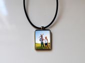 Personalised Rectangle Pendant with Cord