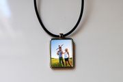 Personalised Rectangle Pendant with Cord