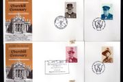 1974 Great Britain Birth Centenary of Srt Winston Churchill II Commemorative Stamps First Day Covers (FDC). 4 cover in total.