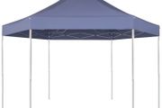 Hexagonal Pop-Up Foldable Marquee Dark Blue 3.6x3.1 m
