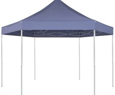 Hexagonal Pop-Up Foldable Marquee Dark Blue 3.6x3.1 m