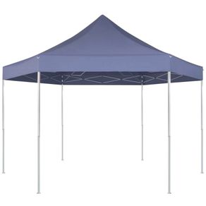 Hexagonal Pop-Up Foldable Marquee Dark Blue 3.6x3.1 m