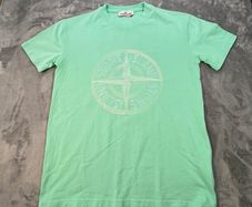 Genuine Stone Island Light Green Big Compass Embroidery T-Shirt