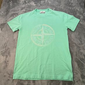 Genuine Stone Island Light Green Big Compass Embroidery T-Shirt