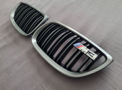 BMW 3 Series E92 E93 Pre-Lci Carbon Grilles With M3 Badge Brand New