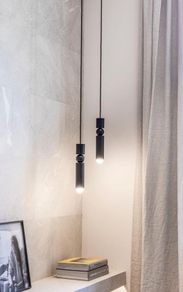 Black Cylinder Pendant Light