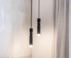 Black Cylinder Pendant Light