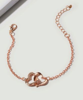 Rose Gold Bracelet with a Heart Charm