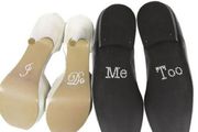 I Do" &amp;" Me Too Bridal Groom Wedding Shoes Stickers