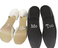 I Do" &" Me Too Bridal Groom Wedding Shoes Stickers