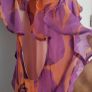 MINT VELVET Mauve and Salmon Floral Ruffle Midi Sz 10 UK - Rrp 220 (New) Image 4