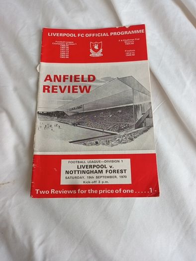 Liverpool - 10 programmes 1968 to 1977