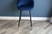Woodies Clifton Navy Velvet Barstool