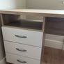 Zoe oak & white office desk Image 2