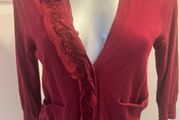 Juicy Couture Burgundy cardigan size S UK8/10 EU36/38 Free post