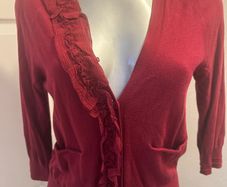 Juicy Couture Burgundy cardigan size S UK8/10 EU36/38 Free post