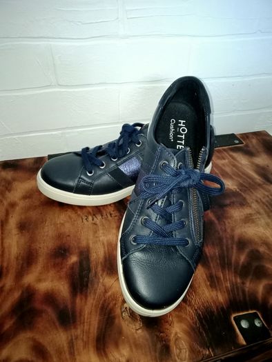 Hotter  navy trainers leather size 6