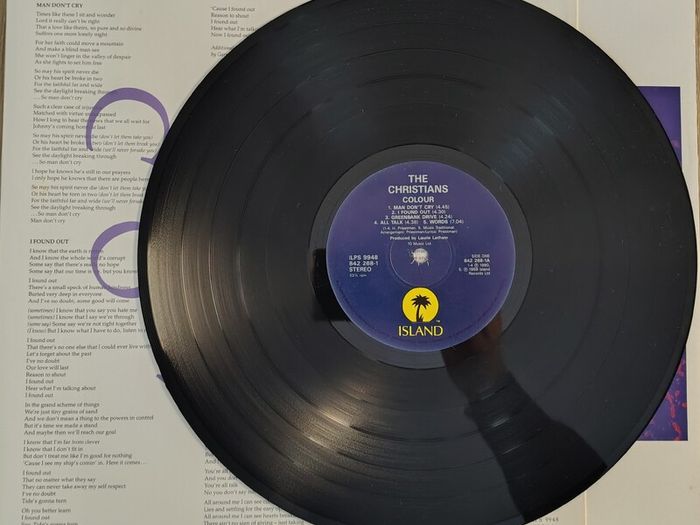 The Christians - Colour Vinyl LP (1990) Original Pressing w/Inner Sleeve 80's Pop Rock EX+