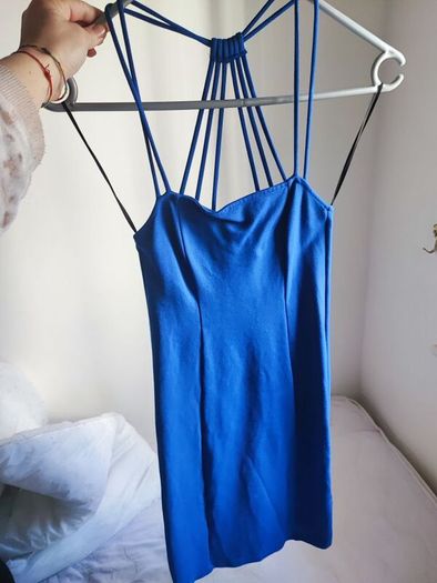 H&M blue mini dress size 8UK
