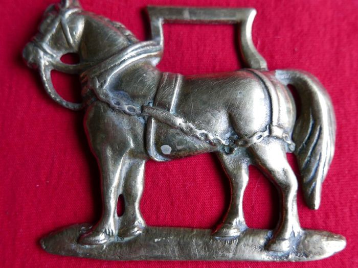 Vintage Horse Harnes Brass Medallion, Horse Bridle Medallion