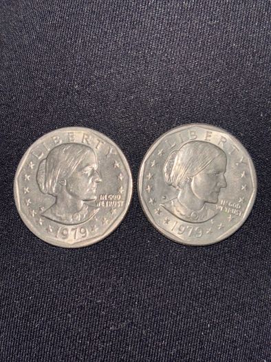 2 Susan B. Anthony one dollar Coins USA Dollar Coins