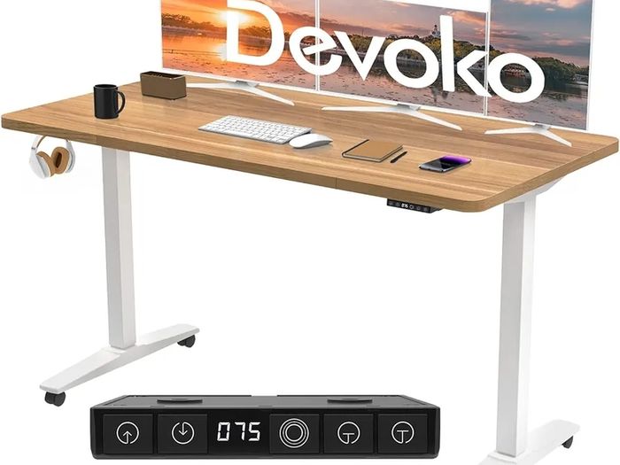 Height Adjustable Desk 140 X 70 Cm Height Adjustable Electric Desk ...
