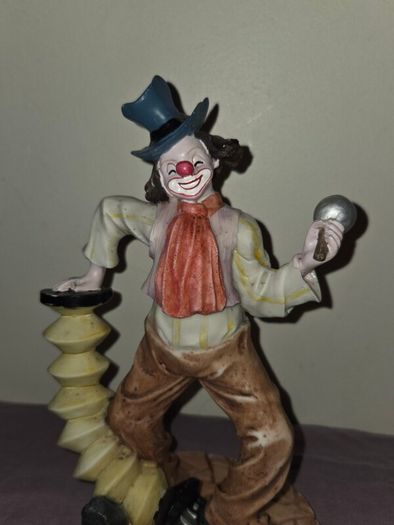 Vintage Japanese made ceramic Clown statue