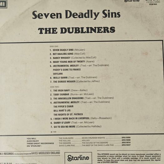 The Dubliners, 6 x LPs collection
