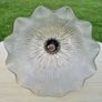Original hanging ceiling lamp with a ribbed shade made of holophane glass (Holophane) Image 5