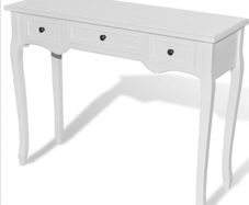 Dressing Console Table with Three Drawers White