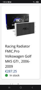 Mk5 Mk6 golf Upgraded radiator