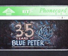 1994 Great Britain 20 unit British Telecom 35 years of Blue Peter Phonecard (Landis & Gyr) used