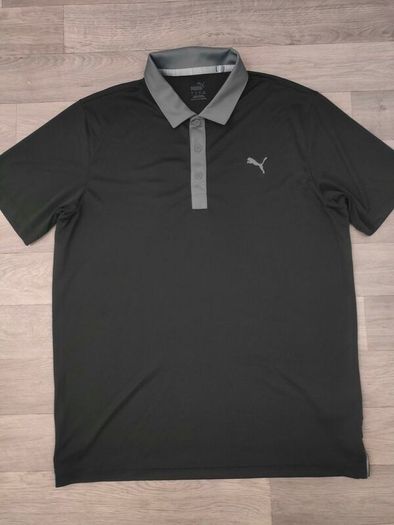 Puma Golf Black Polo Shirt Mens Large