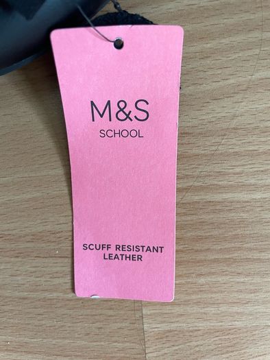 BNWT M&S leather girls school shoes 3 1/2