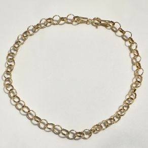 Hollow Gold Belcher Bracelet, Approximately 18ct (720)