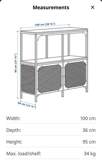 Two storage/shelving units