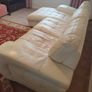 Leather white corner sofa Image 3