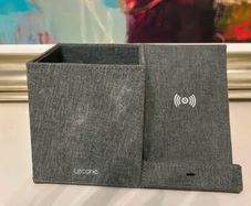 Fast wireless charger stand and desk organizer