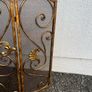 Ornate antique brass fire guard Image 4