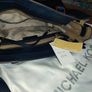 Michael Kors Nouveau Hamilton Medium Zip Satchel Crossbody Navy Faux leather Image 8