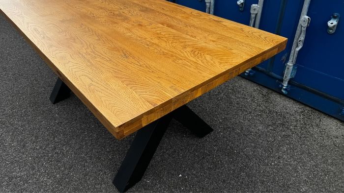 Solid Oak Dining Table 180cm, Ex Display Like New