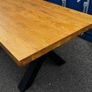 Solid Oak Dining Table 180cm, Ex Display Like New Image 5