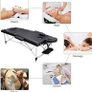 MASSIVE SALE Portable Massage Bed Table - 3-Section Aluminum Foldable Beauty Couch for Reiki Therapy Treatment Salon Healing - Metal Headrest Support/with Carry Bag Image 3