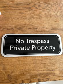 Private property sign