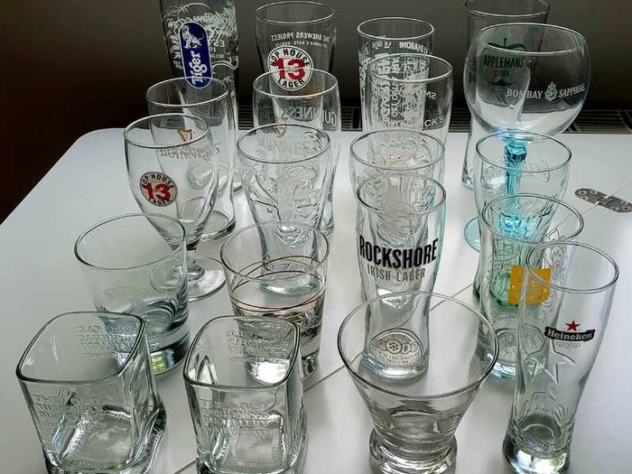 Branded Pub & Advertising Glasses Collection of 24