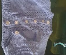 Hand knit baby cardigan and hat