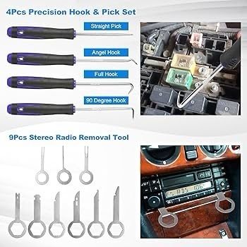 NEW SALE | 342Pcs Trim Removal Tool Kit, Car Panel Door Audio Radio Stereo Removal Tools, Auto Push Pin Bumper Retainer Clip Set/Fastener Terminal Remover Tool/Car Upholstery Repair Pry Kit Auto Clip Plier