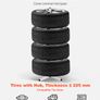 Tire Rack for 4 Tires with Rim Tyre Stand Holder Fit up to 225mm Wide Tire Image 2